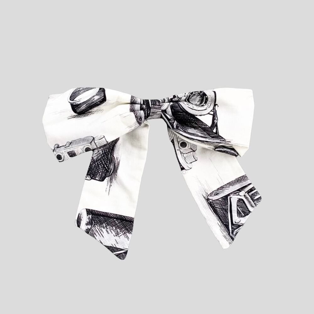 Bow Pin Accessory Large Camera Photography Themed Retro Style Handmade Pin On